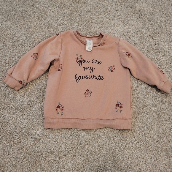 H&M You Are My Favorite Crew Sweatshirt Size 9-12 Months - Picture 2 of 5